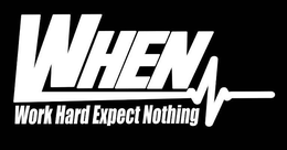 WHEN WORK HARD EXPECT NOTHING trademark
