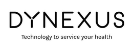 DYNEXUS TECHNOLOGY TO SERVICE YOUR HEALTH trademark