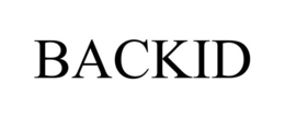 BACKID trademark
