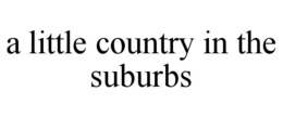 A LITTLE COUNTRY IN THE SUBURBS trademark