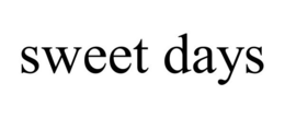 SWEET DAYS trademark