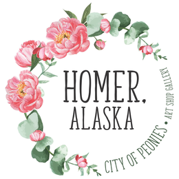 HOMER, ALASKA CITY OF PEONIES ART SHOP GALLERY trademark