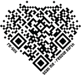 RE-SKU SCAN ME · RESCUE EARTH trademark
