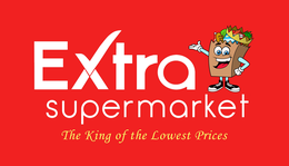 EXTRA SUPERMARKET THE KING OF THE LOWEST PRICES trademark