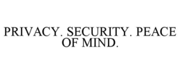PRIVACY. SECURITY. PEACE OF MIND. trademark