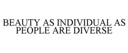BEAUTY AS INDIVIDUAL AS PEOPLE ARE DIVERSE trademark