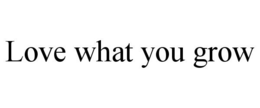 LOVE WHAT YOU GROW trademark