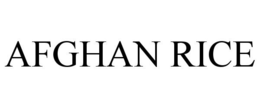 AFGHAN RICE trademark