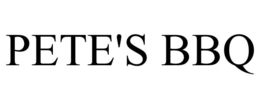 PETE'S BBQ trademark