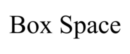 BOX SPACE trademark