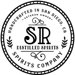 SR DISTILLED SPIRITS HANDCRAFTED IN SAN DIEGO, CA VETERAN OWNED SPIRITS COMPANY trademark
