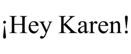 ¡HEY KAREN! trademark