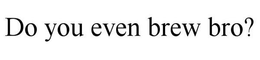DO YOU EVEN BREW BRO? trademark