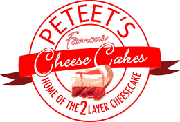 PETEET'S FAMOUS CHEESECAKES HOME OF THE 2 LAYER CHEESECAKE trademark