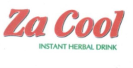 ZA COOL INSTANT HERBAL DRINK trademark