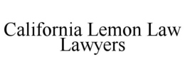 CALIFORNIA LEMON LAW LAWYERS trademark