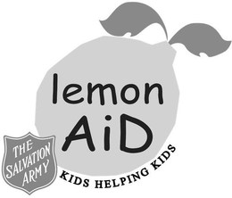 LEMON AID KIDS HELPING KIDS THE SALVATION ARMY trademark