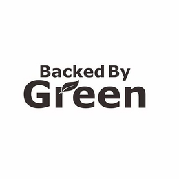 BACKED BY GREEN trademark