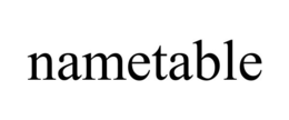 NAMETABLE trademark