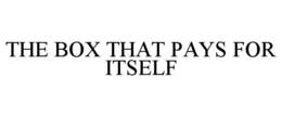 THE BOX THAT PAYS FOR ITSELF trademark