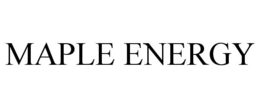 MAPLE ENERGY trademark