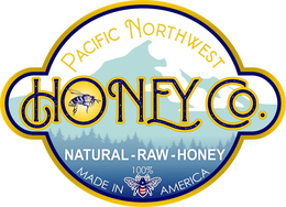 PACIFIC NORTHWEST HONEY CO. NATURAL-RAW-HONEY 100% MADE IN AMERICA trademark