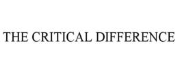 THE CRITICAL DIFFERENCE trademark