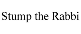 STUMP THE RABBI trademark