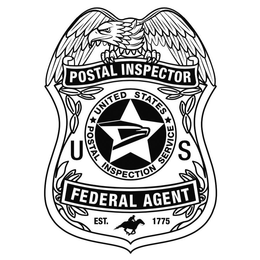 POSTAL INSPECTOR U S UNITED STATES POSTAL INSPECTION SERVICE FEDERAL AGENT EST. 1775 trademark