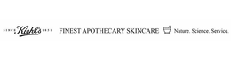 SINCE KIEHL'S 1851 FINEST APOTHECARY SKINCARE NATURE. SCIENCE. SERVICE. trademark