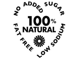 100% NATURAL NO ADDED SUGAR FAT FREE LOW SODIUM trademark
