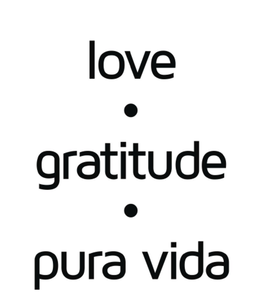 LOVE GRATITUDE PURA VIDA trademark