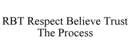RBT RESPECT BELIEVE TRUST THE PROCESS trademark