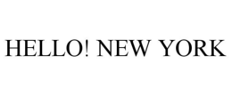 HELLO! NEW YORK trademark