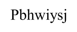 PBHWIYSJ trademark
