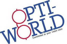 OPTI WORLD COMMITED TO YOUR VISION CARE trademark