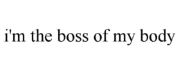 I'M THE BOSS OF MY BODY trademark