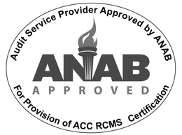 ANAB APPROVED AUDIT SERVICE PROVIDER APPROVED BY ANAB FOR PROVISION OF ACC RCMS CERTIFICATION trademark