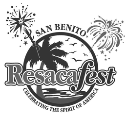SAN BENITO RESACAFEST CELEBRATING THE SPIRIT OF AMERICA trademark