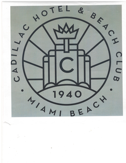 CADILLAC HOTEL & BEACH CLUB MIAMI BEACH 1940 C trademark