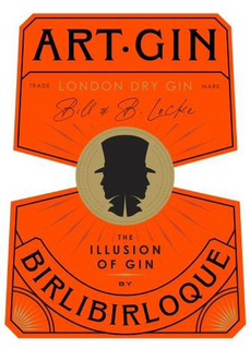 ART GIN TRADE LONDON DRY GIN MARK BILL & B LOCKE THE ILLUSION OF GIN BY BIRLIBIRLOQUE trademark