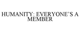 HUMANITY: EVERYONE'S A MEMBER trademark