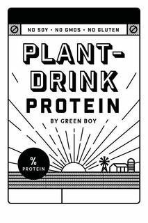 NO SOY NO GMOS NO GLUTEN PLANT-DRINK PROTEIN BY GREEN BOY % PROTEIN trademark