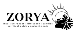 ZORYA INTUITIVE READER · LIFE COACH · CANDLES SPIRITUAL GUIDE · ENCHANTMENTS trademark