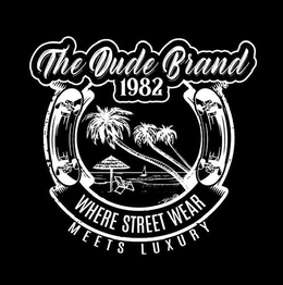 THE DUDE BRAND 1982 WHERE STREET WEAR MEETS LUXURY trademark