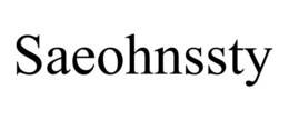 SAEOHNSSTY trademark
