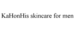 KAHONHIS SKINCARE FOR MEN trademark