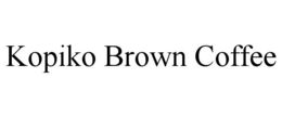 KOPIKO BROWN COFFEE trademark