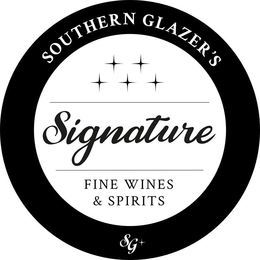 SOUTHERN GLAZER'S SIGNATURE FINE WINES & SPIRITS SG + trademark