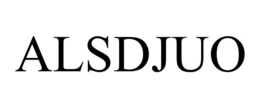 ALSDJUO trademark